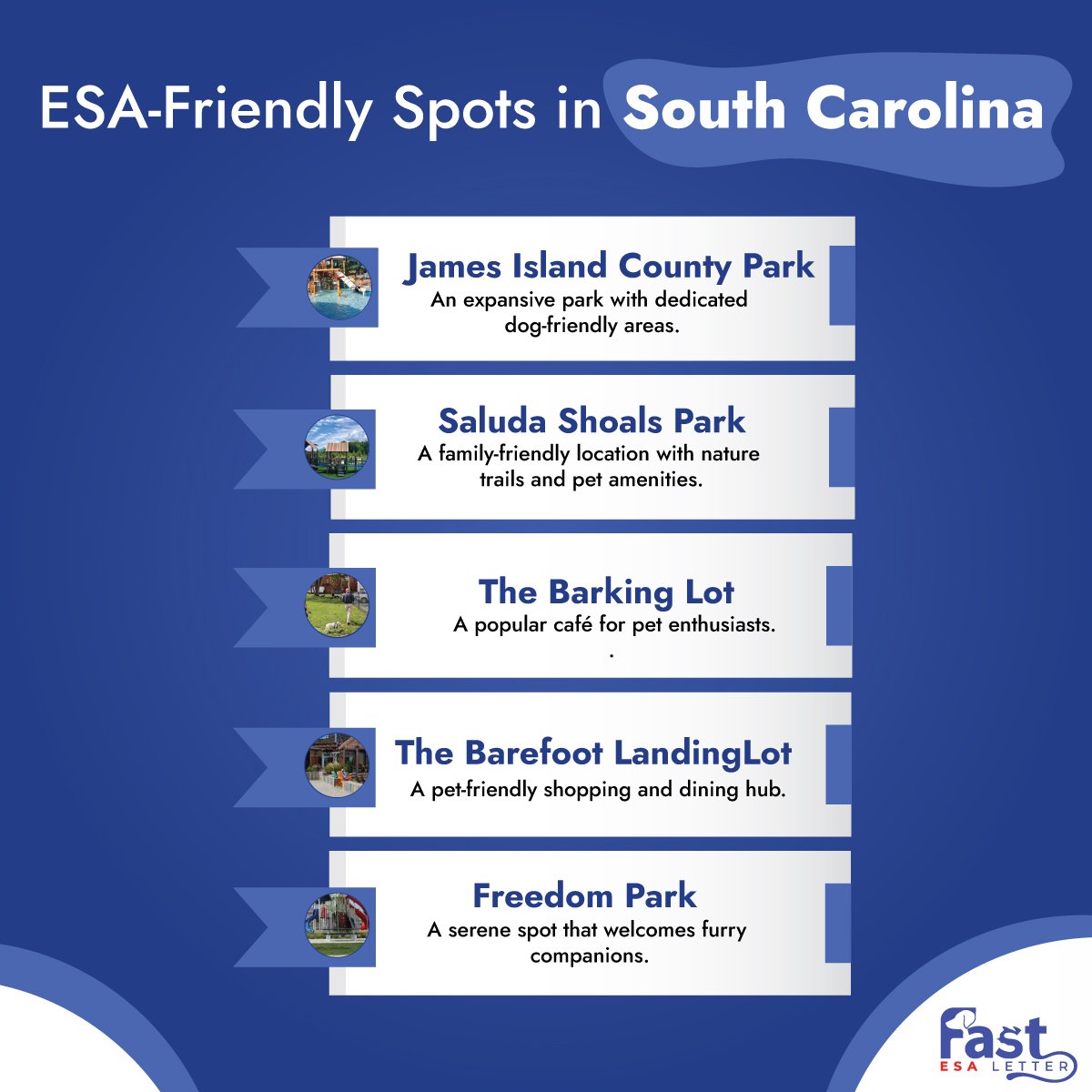 ESA-Friendly Spots in South Carolina ESA-Friendly Spots in South Carolina