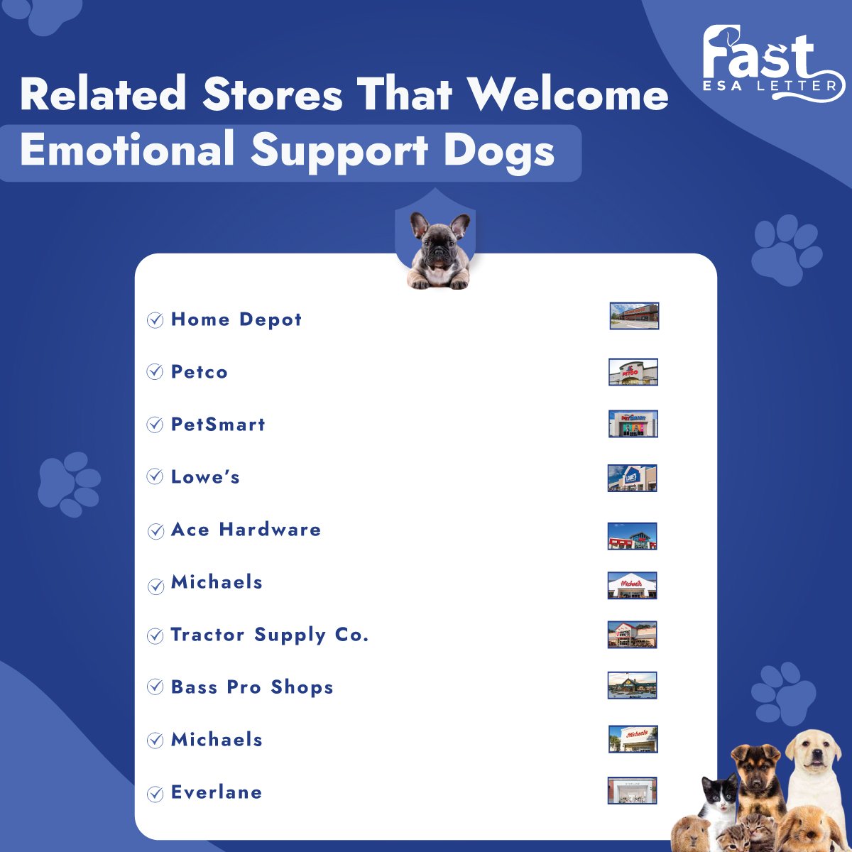 Related Stores That Welcome Emotional Support Dogs Related Stores That Welcome Emotional Support Dogs