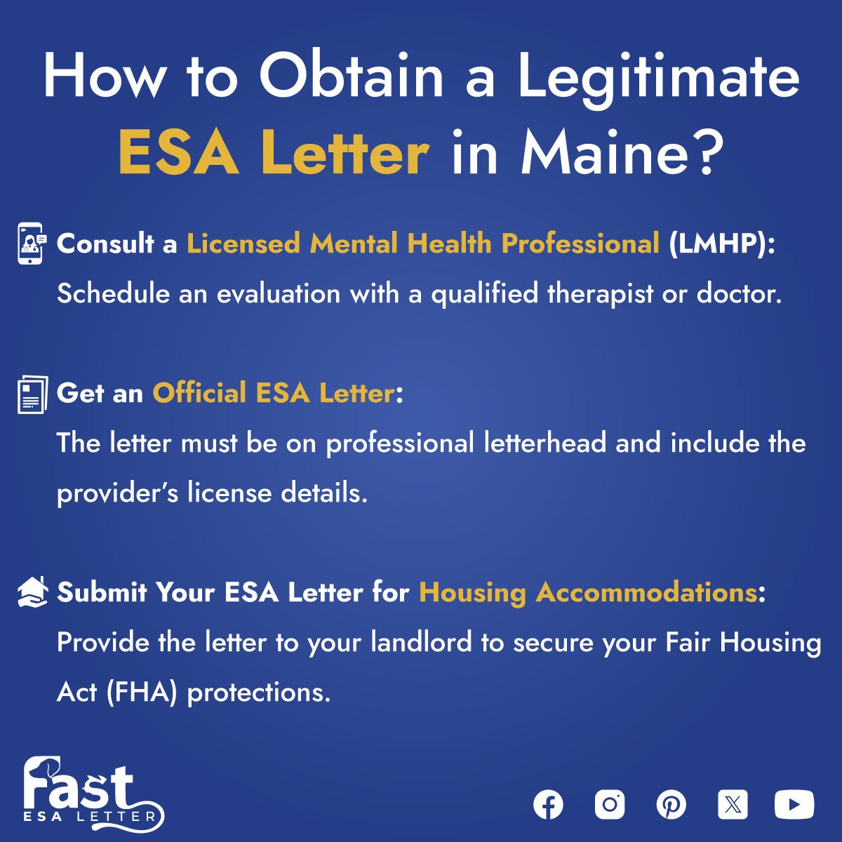 Obtain a Legitimate ESA Letter in Maine Obtain a Legitimate ESA Letter in Maine