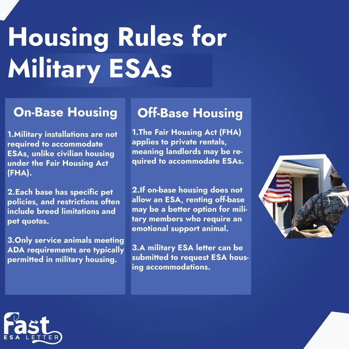 Housing Rules for Military ESAs Housing Rules for Military ESAs