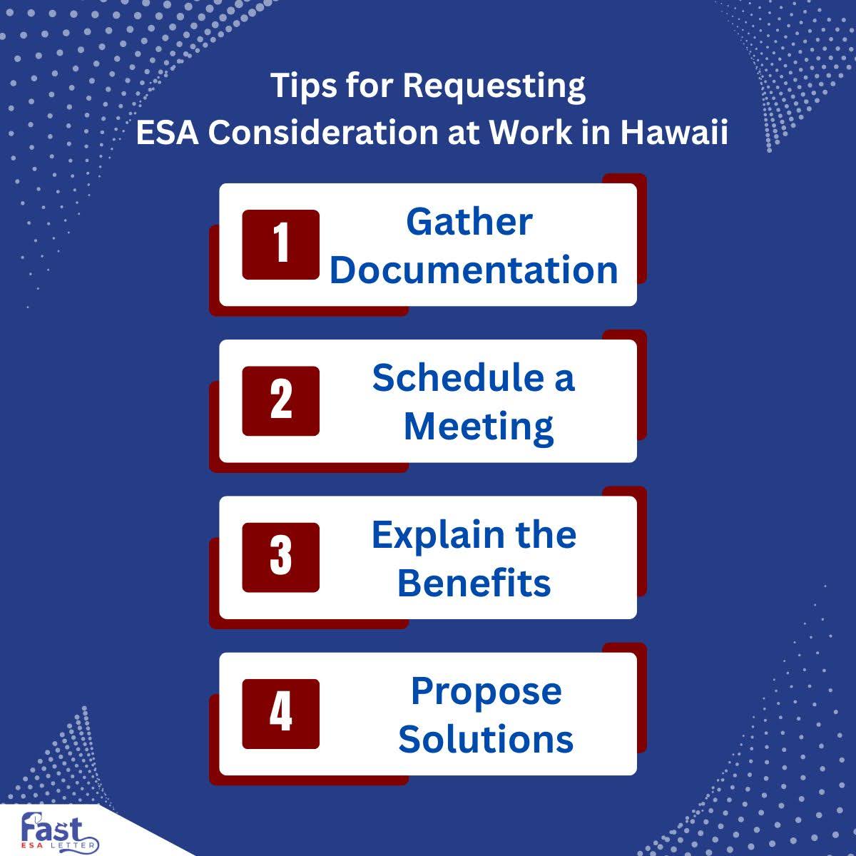 Tips for Requesting ESA Consideration at Work in Hawaii Tips for Requesting ESA Consideration at Work in Hawaii