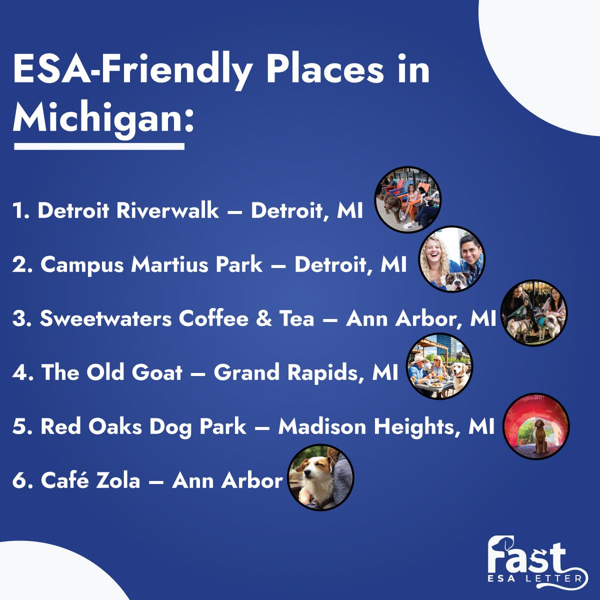 ESA-Friendly Places in Michigan