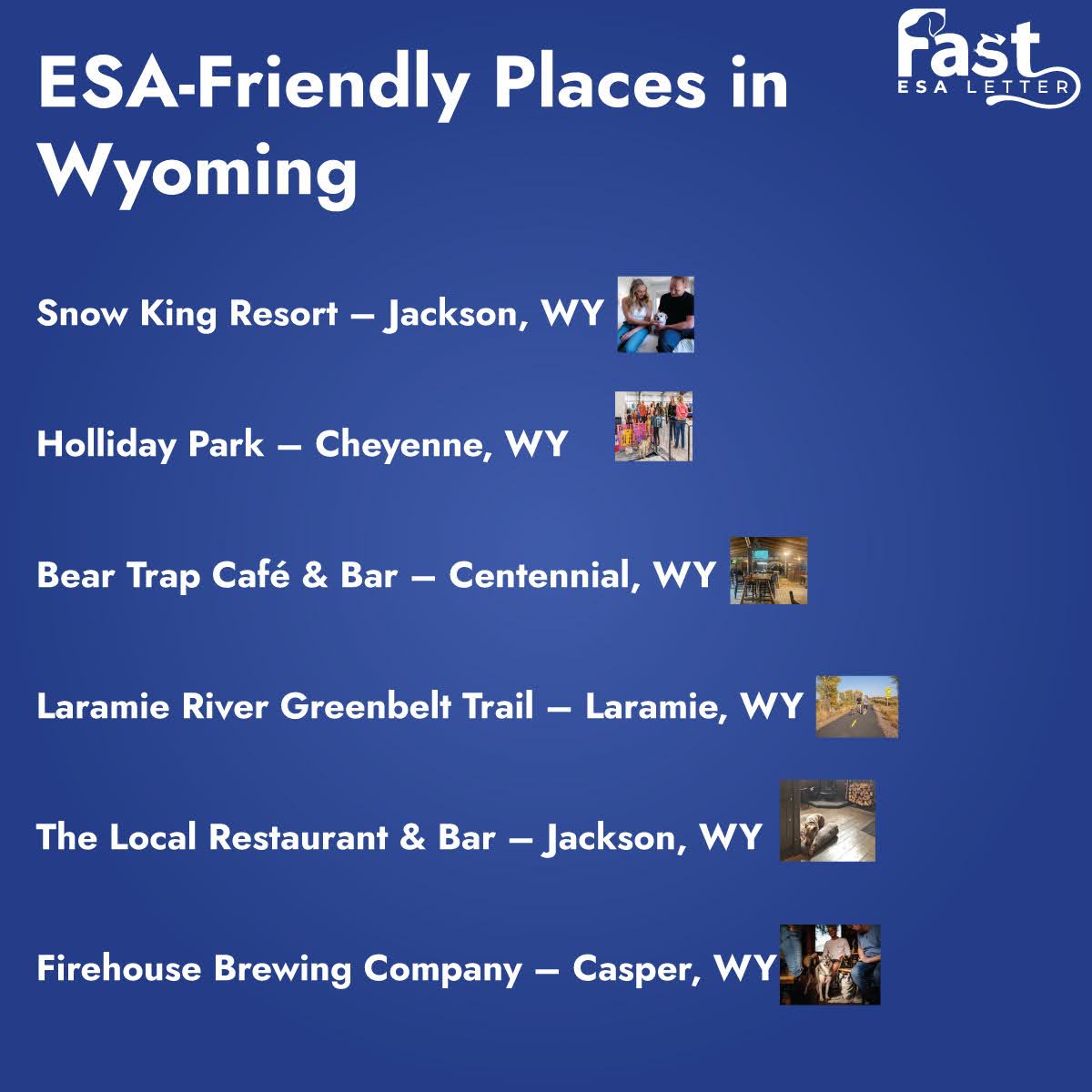 ESA-Friendly Places in Wyoming ESA-Friendly Places in Wyoming