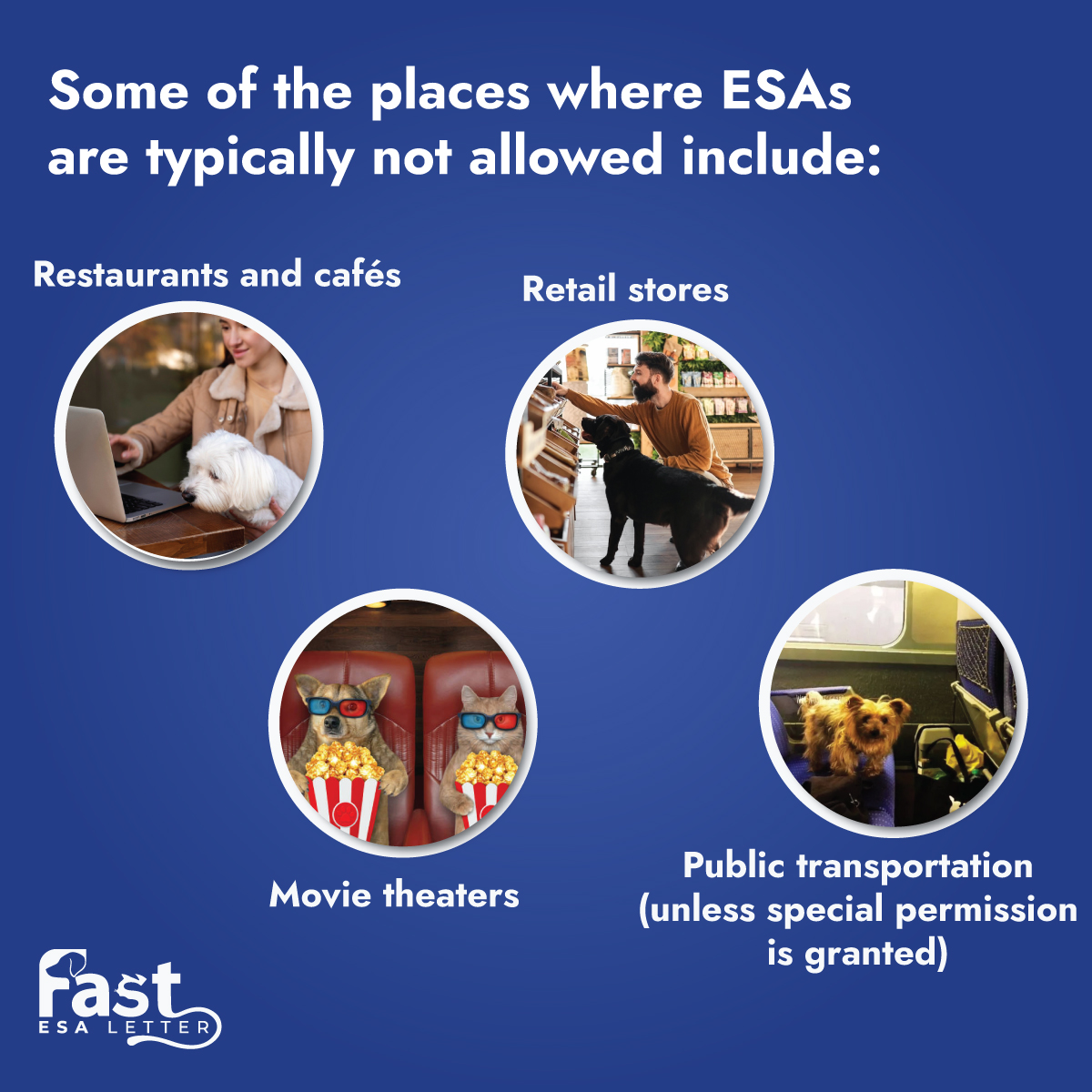 places where esas are not allowed